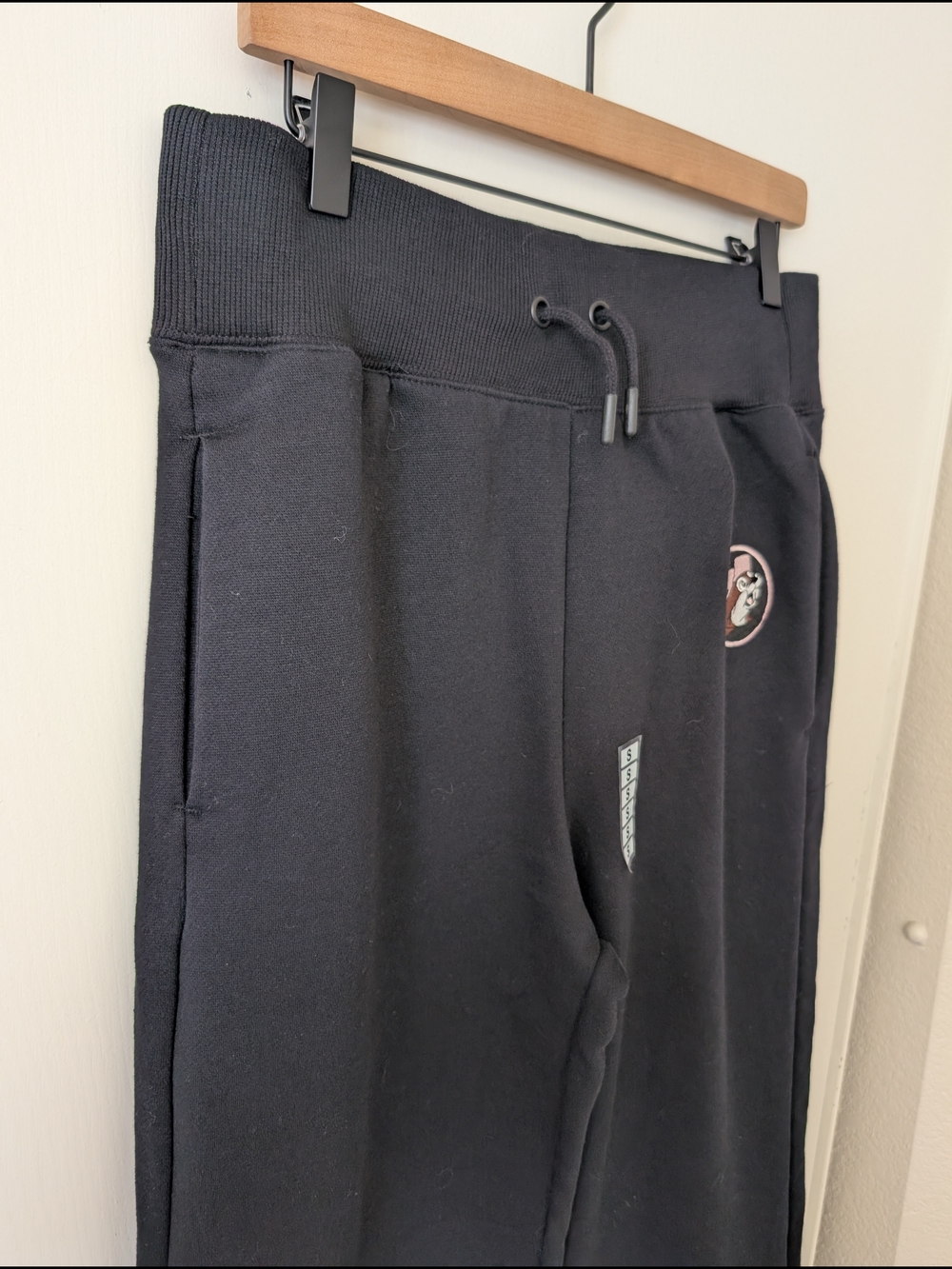 Buc-ee's Womens Small Black Wide Leg Fleece Sweatpants NWT Loungewear Casual - Picture 4 of 7